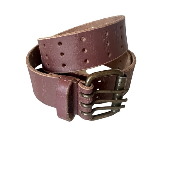 FREE PEOPLE WE THE FREE TRIPLE THREAT LEATHER BELT COWBOY SIZE S/M main image 4